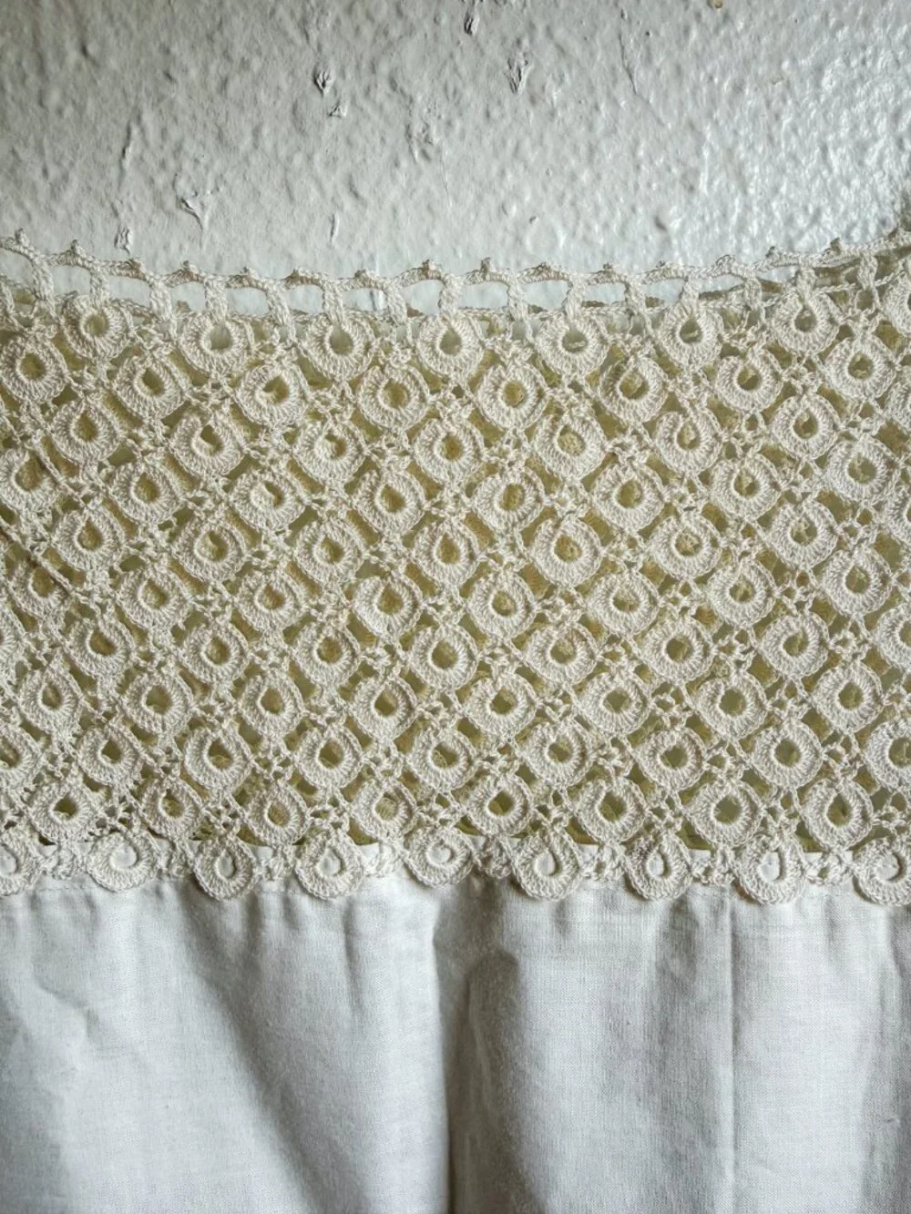 Antique 1920's Vintage Lace & Linen Dress - Picture 6 of 7